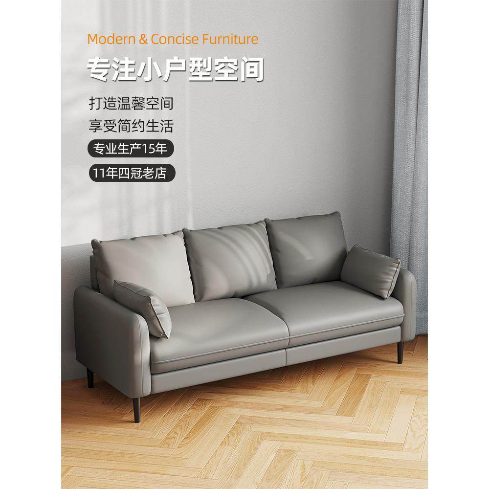 小户型科技布沙发双人小型客厅两米2024新款三人位出租房用经济型