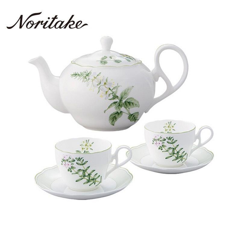 Noritake则武香草系列骨瓷咖啡杯碟套装英式骨瓷茶具精致下午茶杯