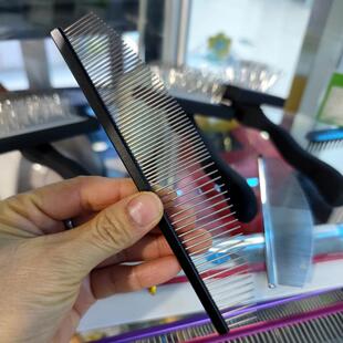 宠物分线梳狗梳子挑毛梳密齿尖尾面梳弧形钢排梳分界梳现货