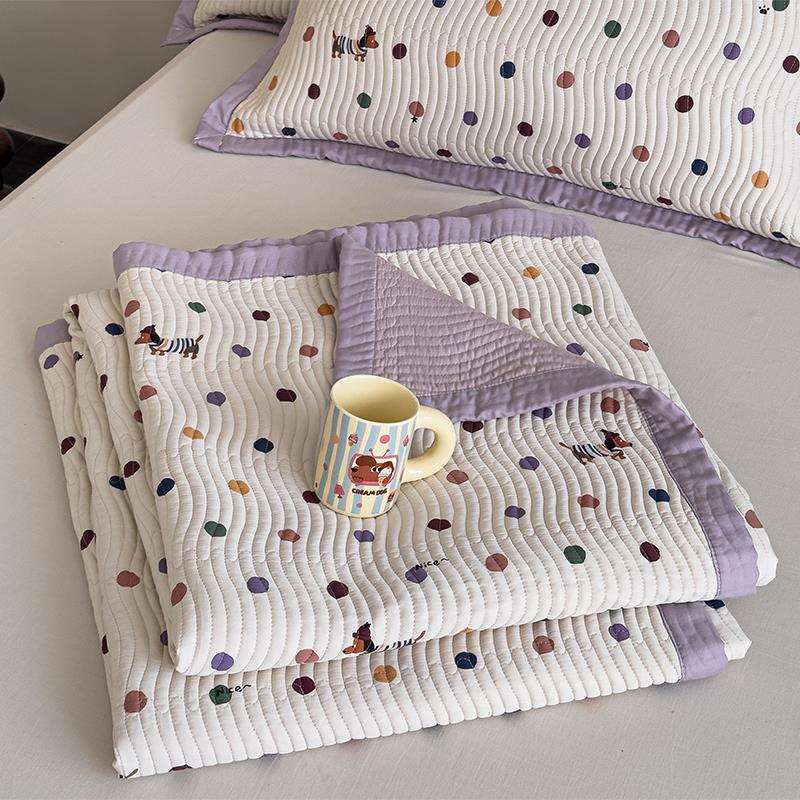 夏季A类莫代尔天丝床盖三件套2025新款夹棉榻榻米大床单绗缝炕盖