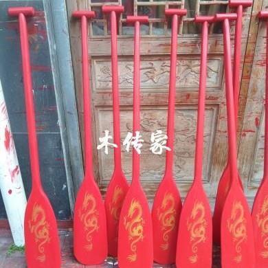 龙图腾轻圆尾划桨龙舟木质cos实木表演道具装饰儿童摆件船桨加厚