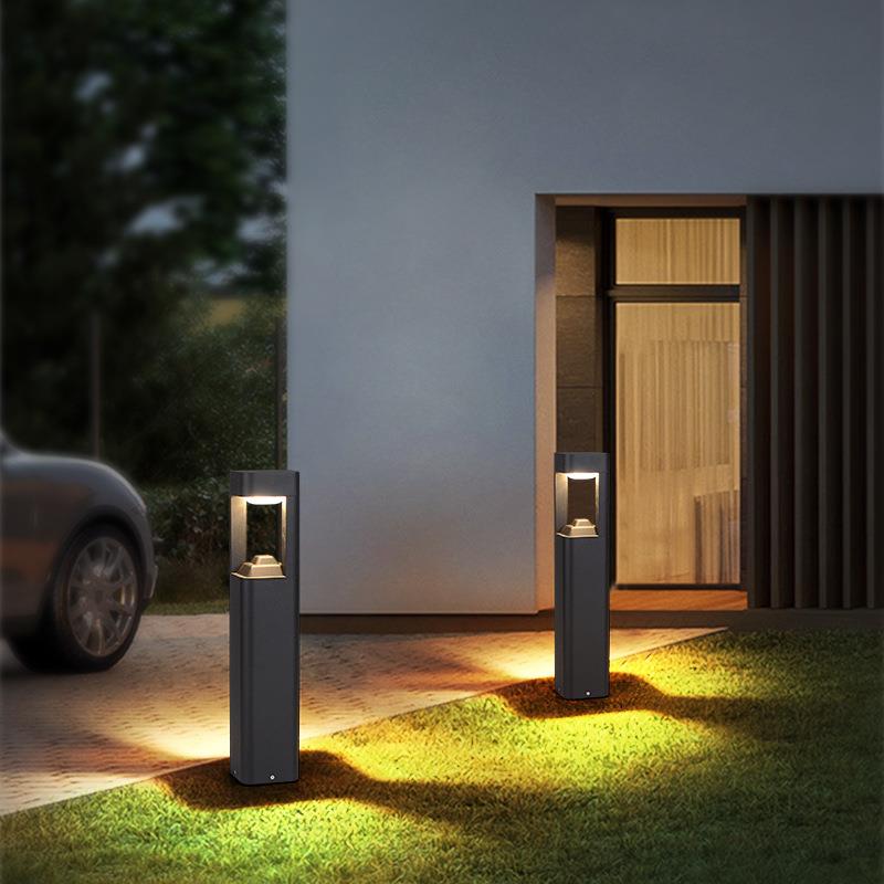 草坪灯方形太阳路灯庭院灯防水花园铝材中式太阳能灯太阳能节能