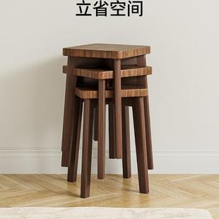 实木餐椅家用椅子简约餐凳出租房用餐桌凳子椅子小户型中古风家具