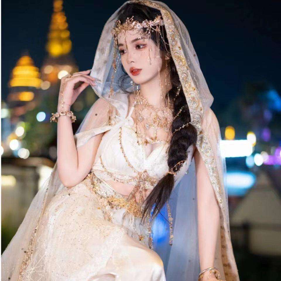 新款敦煌飞天异域风情西域公主服饰网红爆款西双版纳写真沙漠旅拍
