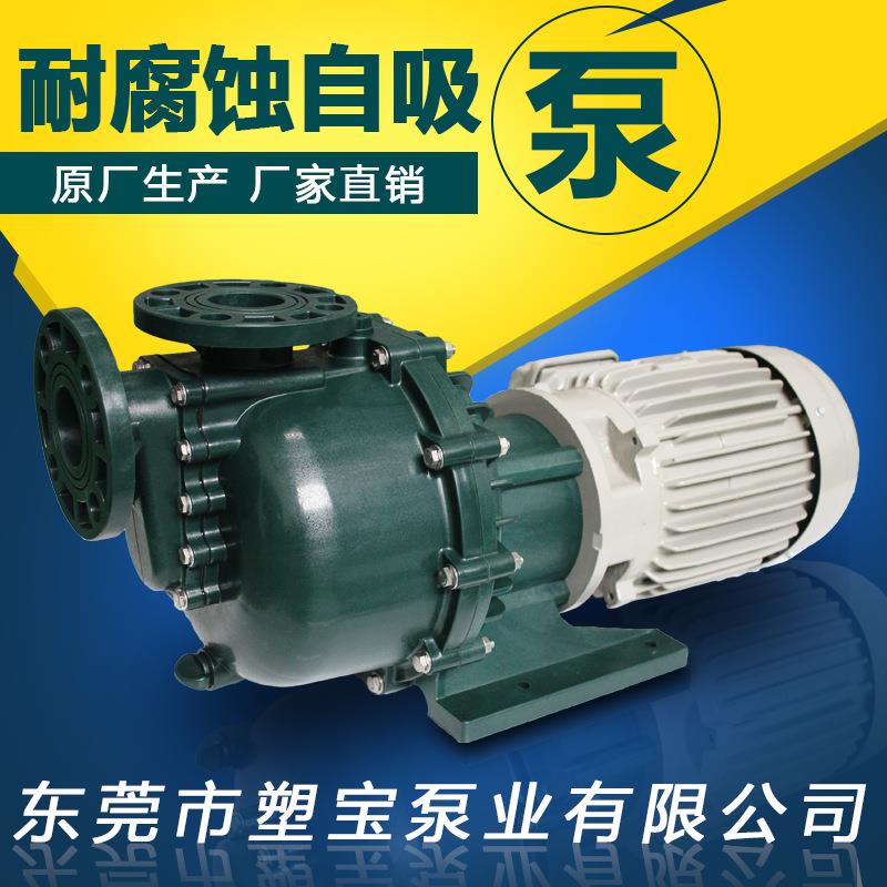 耐酸碱腐蚀自吸泵厂家 东莞市塑宝泵业化工自吸离心泵大头泵现货