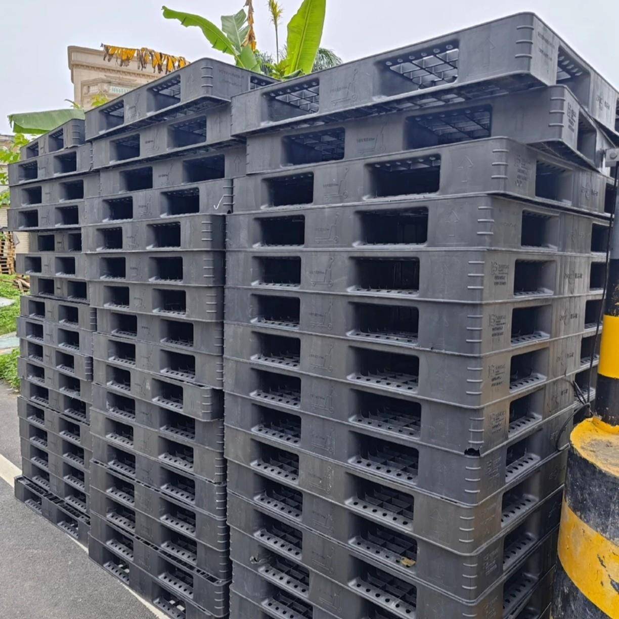 微瑕网格田字塑料托盘叉车垫板卡板地堆架货架托收纳承重四面进叉