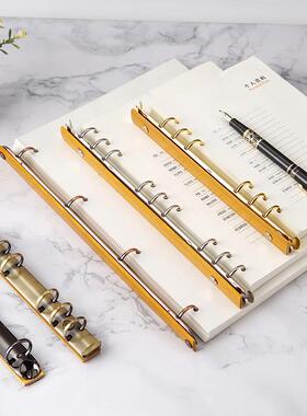 【工厂直发】带背板金属活页夹笔记本内页收纳A4A5A7可拆卸装订夹