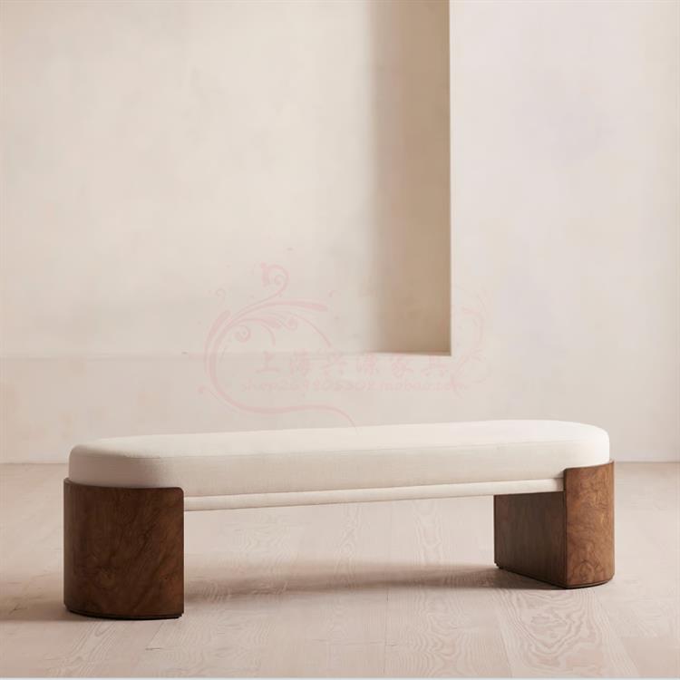 北欧简约实木布艺长凳客厅沙发凳卧室床尾凳衣帽间换鞋凳休息凳