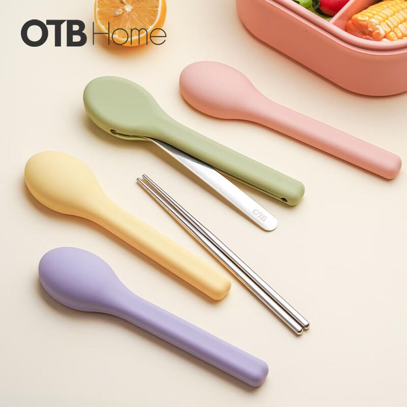 otb可携式餐具304316不锈钢筷子组勺子叉子环保儿童外带便当筷勺