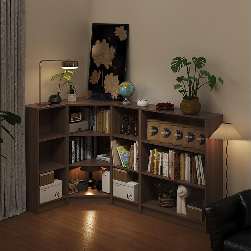 客厅儿童实木书柜墙转拐角一体置储物落地绘本书架窄收纳柜billy