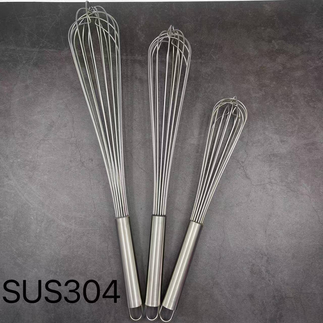 304不锈钢打蛋器手动加粗搅拌棒和面 面鸡蛋搅蛋器加长烘培工具家