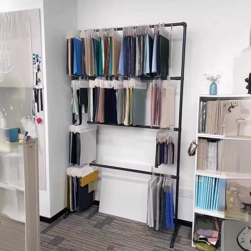 三层两层双层四层内衣裤布料色卡落地式展示架铁艺服装店家用架子
