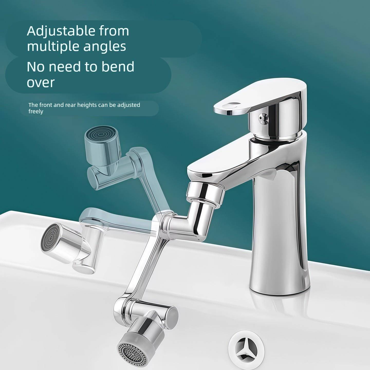 机械臂万向水龙头延伸器可旋转水嘴洗脸盆多功能接头防溅神器