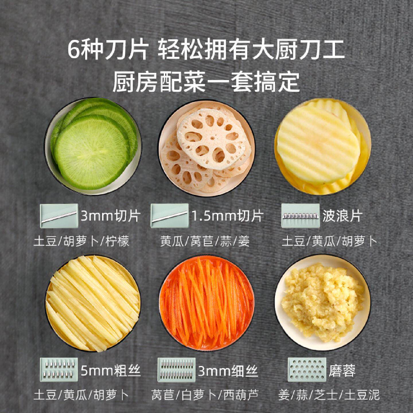 土豆丝刨丝器粗丝家用萝卜擦丝304不锈钢多功能切菜神器切丝插板