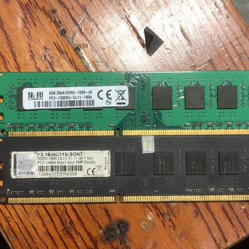 (议)DDR38G内存二条使用正常实物图片
