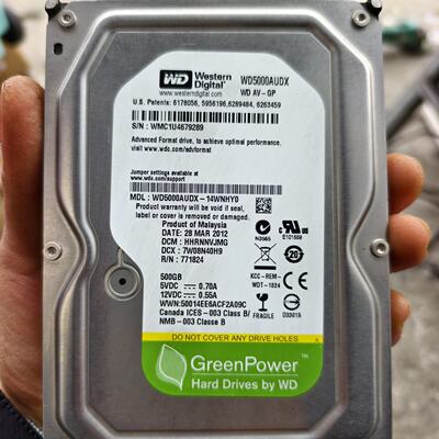 【议价】500G WD5000AUDX 西部数据 机械硬盘 35寸SA 全新/二手均