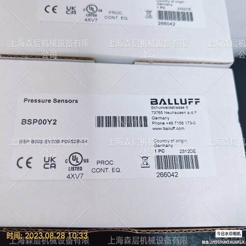 询》BALLUFF巴鲁夫进口压力传感器BSPB002EV009P00S0BS4现货