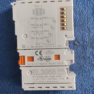 BECKHOFFEL3068模块8路模拟量输入拆机件议价