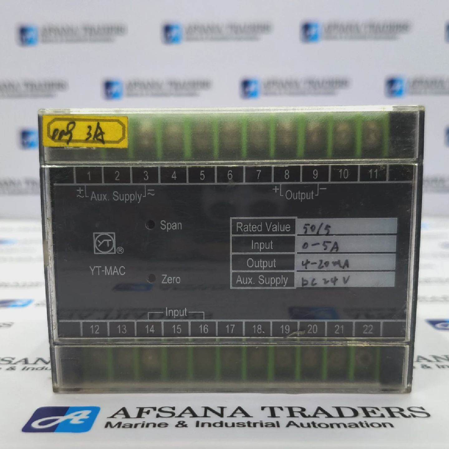 YTMAC CURRENT TRANSDUCER 05A 420MA DC24V RATED VALUE 505