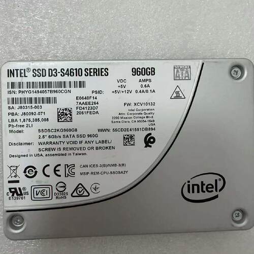 Intel D3-S4610 960G 2.5寸SATA S议价