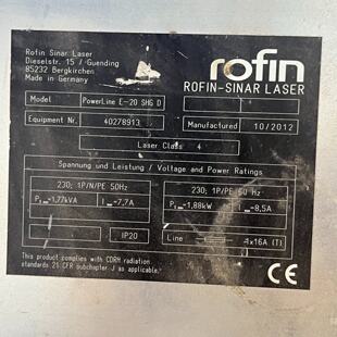 议价Rofin Laser Control Motherboard Powerline E20适用