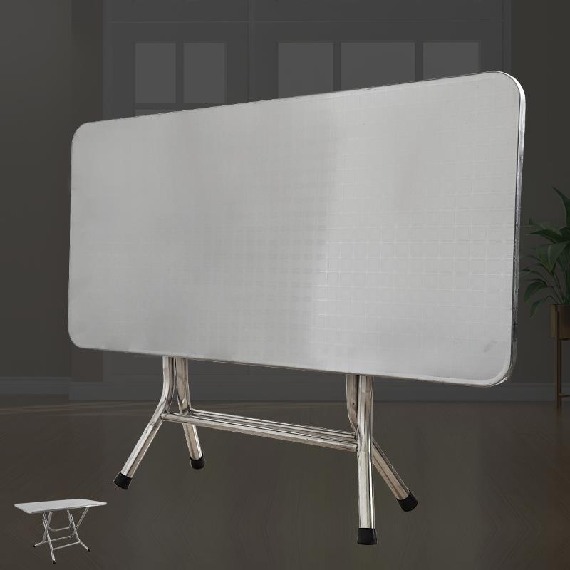 7K不锈钢桌子长方形可折叠桌大排档简易家用户外长条吃饭餐桌方桌