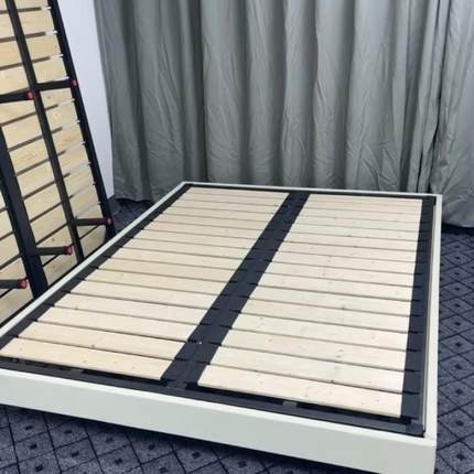 钢木无床头实木床榻榻米床架子排骨架家用小户型卧室阳台飘窗定