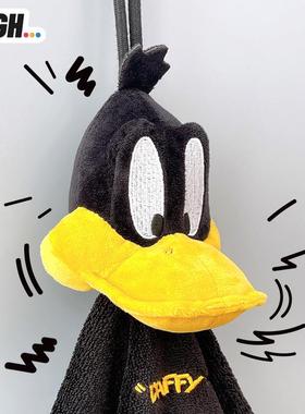 【折扣价】送挂钩】乐一通达菲鸭Daffy头像擦手巾可挂式吸水卡通