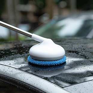 无线电动洗车拖把伸缩车用汽车洗车刷子软毛弯杆省力刷车机器礼品