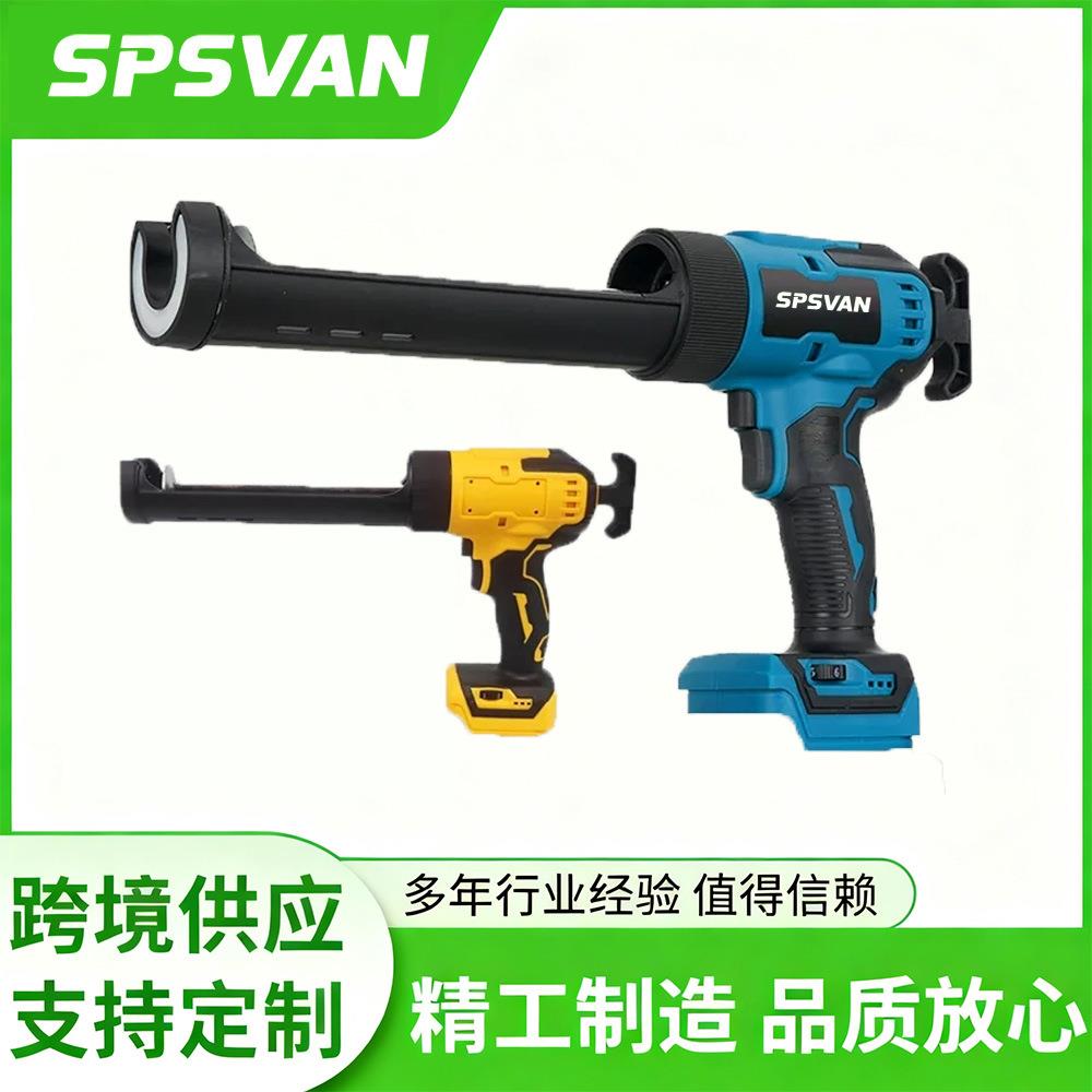 跨境电动胶枪自动打胶机数显屏软硬胶通用美缝防水补漏施工工具