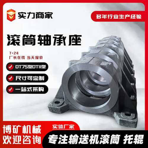 矿用输送机重型滚筒轴承座瓦盒DTII型3520 3524铸铁铸钢轴承座