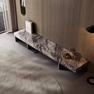 意式 极简岩板电视柜轻奢现代简约客厅家用高级感直排地柜2024新款