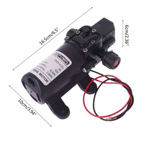跨境水泵DC 12V 70W 130PSI 6L / Min水高压泵隔膜自吸泵