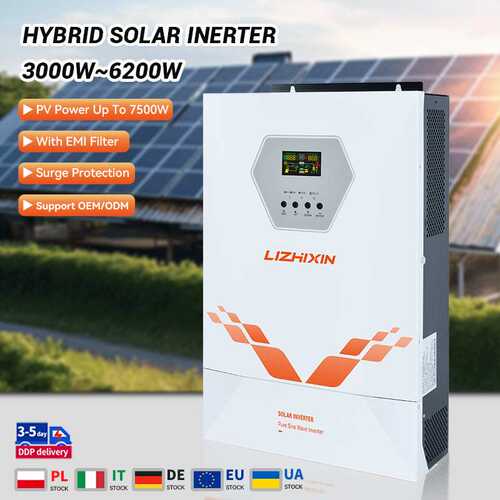 Hybrid Solar Inverter 3- 6.2kw Off Grid DC/AC Solar Inverter