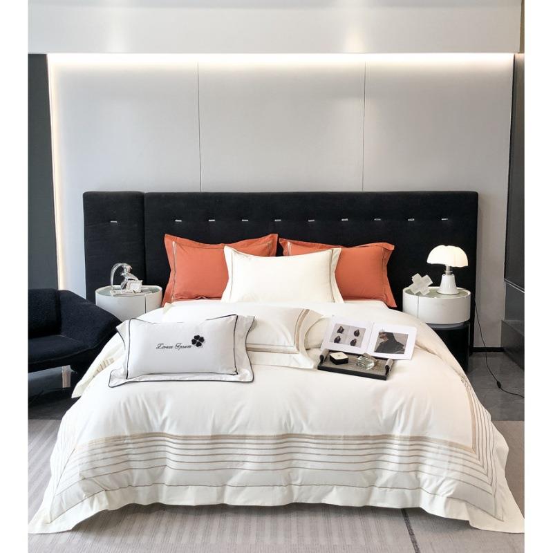 高档A类母婴加厚纯棉磨毛四件套全棉床单四件套双人纯色床笠四件