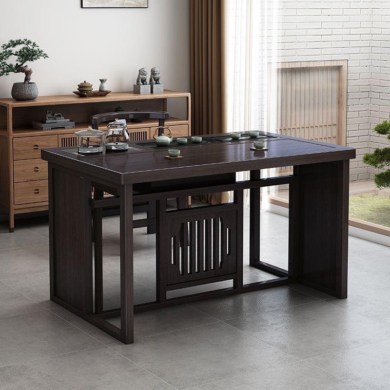 一体茶桌一书法桌子实木中式桌子新中式茶桌小型家用茶台小茶现代