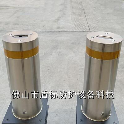 成品伸缩防撞桩 小区学校景点防恐手动地桩 不锈钢警示立柱厂家