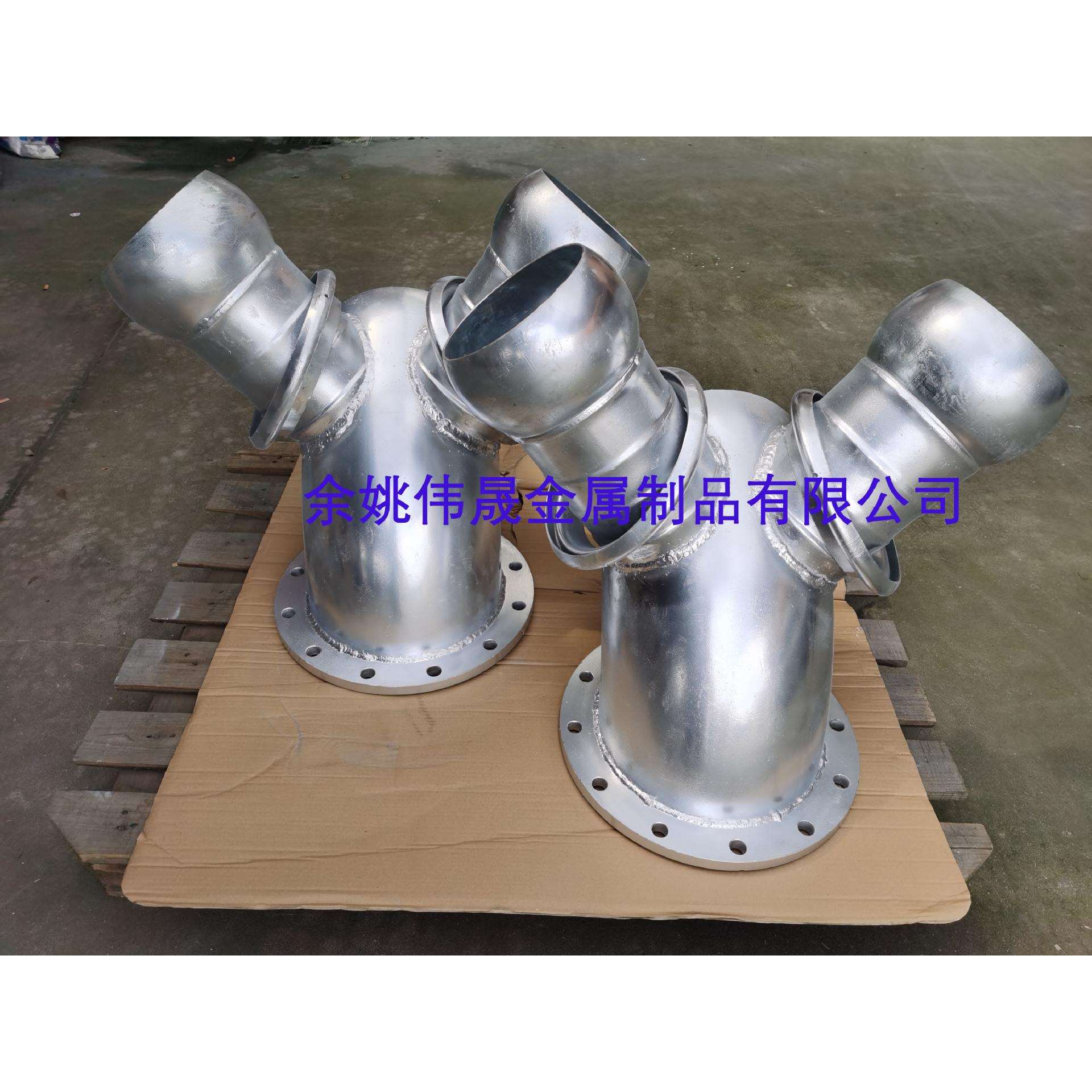 抗洪抢险应急移动泵车转换法兰式鲍尔接头 12寸变8寸三通保尔接头