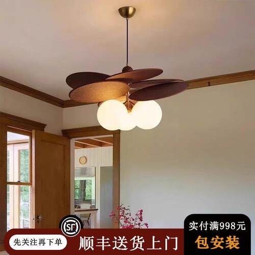 宋式美学灯具藤编卧室灯法式中古风吊灯创意设计感日式餐厅玻璃灯