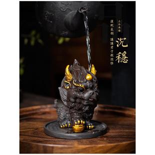 紫砂麒麟茶宠摆件精品可养茶桌茶台摆件大全饰品高档招财茶玩茶具