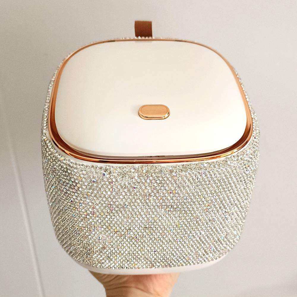 镶钻按压式桌面垃圾桶家用茶几书房纸篓车载带盖迷你杂物桶收纳盒,鲜花速递/花卉仿真/绿植园艺,割草机/草坪机,淘宝优惠券,粉丝福利购,淘宝优惠卷