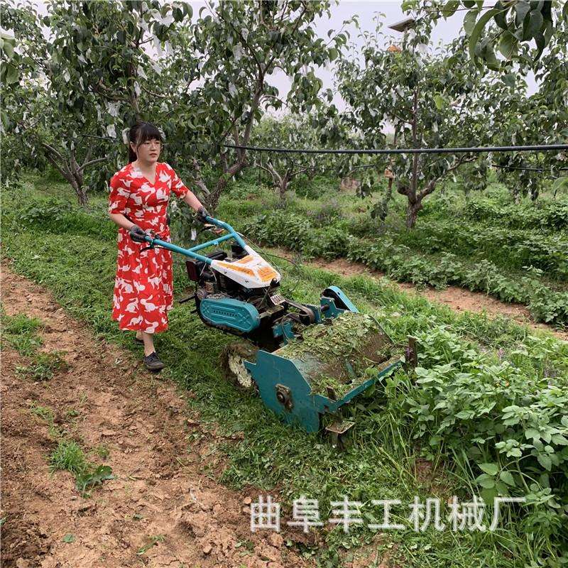 果园割草机自走式杀秧机小型玉米秸秆粉碎机家用手扶打草机还田机