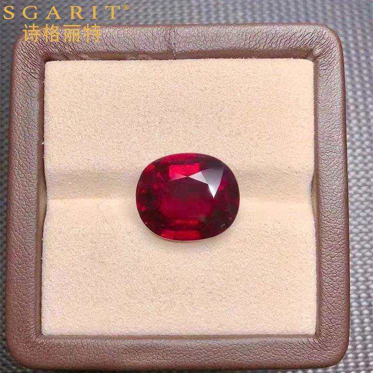 欢迎定珠宝首饰女 无裂无黑点鸽血红13.14ct天然红碧玺裸石戒面