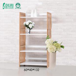 简易层架实木家具置物架多功能厨房微波炉架创意花架隔板