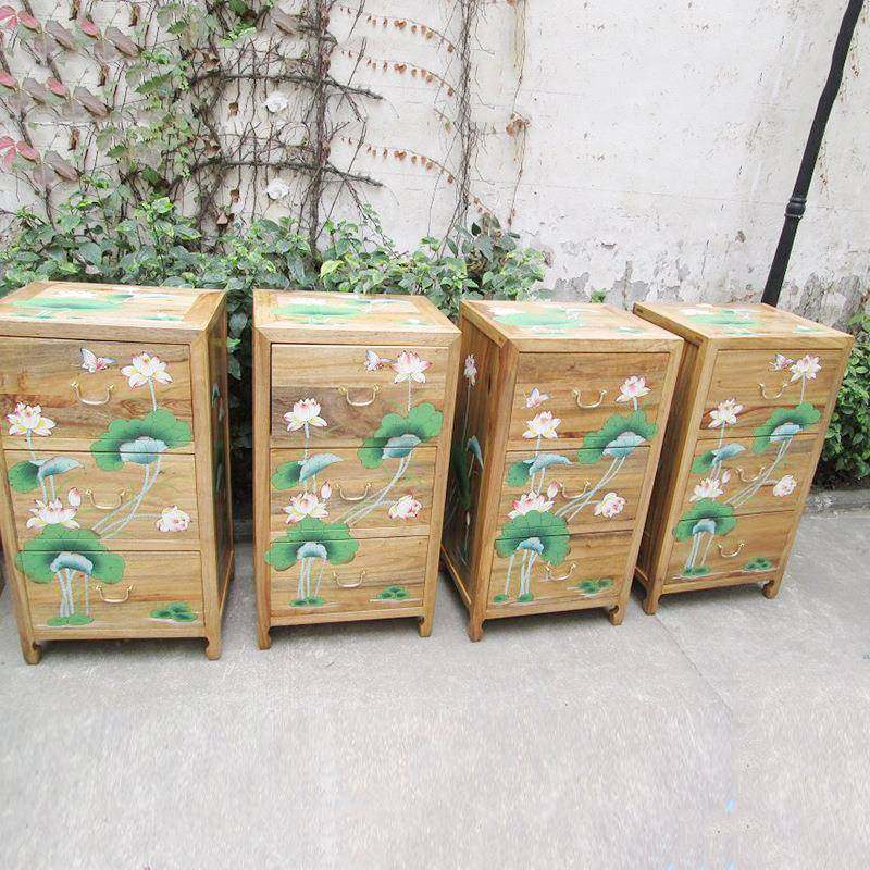 香樟木家具手绘三斗柜实木五斗柜床头收纳小柜中式仿古卧室抽屉柜,鲜花速递/花卉仿真/绿植园艺,割草机/草坪机,淘宝优惠券,粉丝福利购,淘宝优惠卷