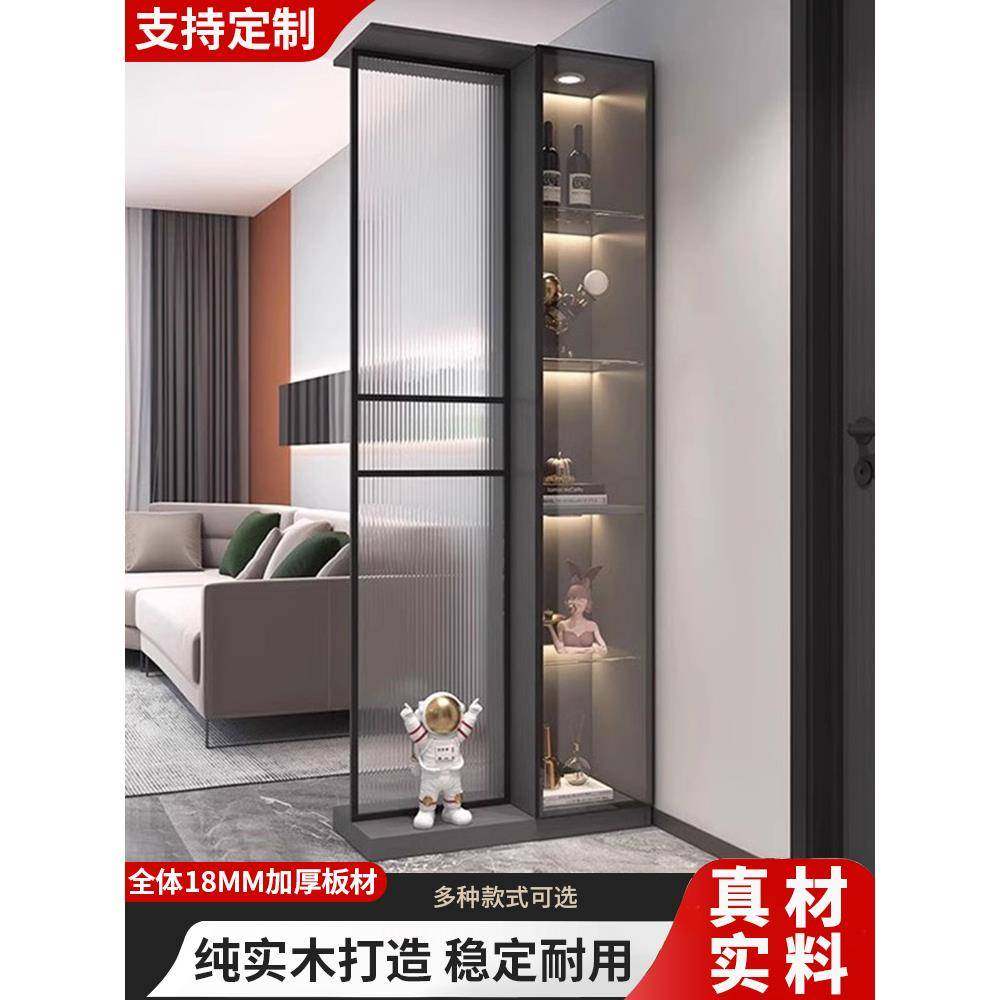 cs2024年新款玄关柜一体隔断双面客厅屏风简约正对门玻璃隔断