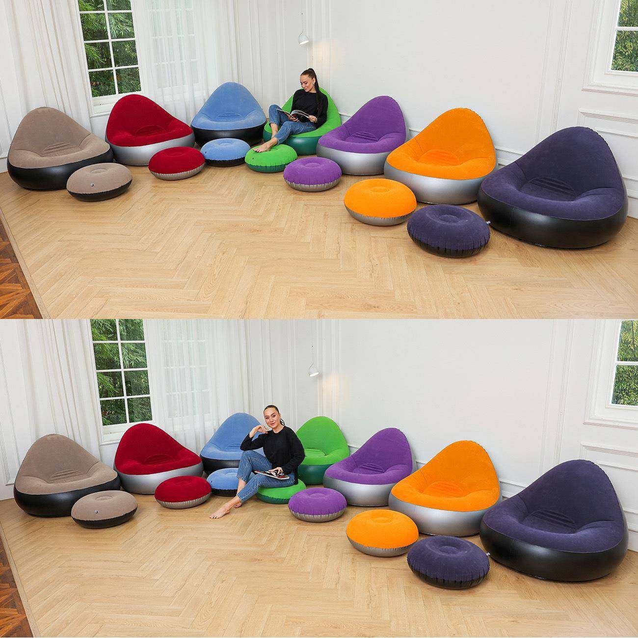 新品植绒布懒人沙发充气可折叠躺椅沙发床日式家用坐墩户外床,鲜花速递/花卉仿真/绿植园艺,割草机/草坪机,淘宝优惠券,粉丝福利购,淘宝优惠卷