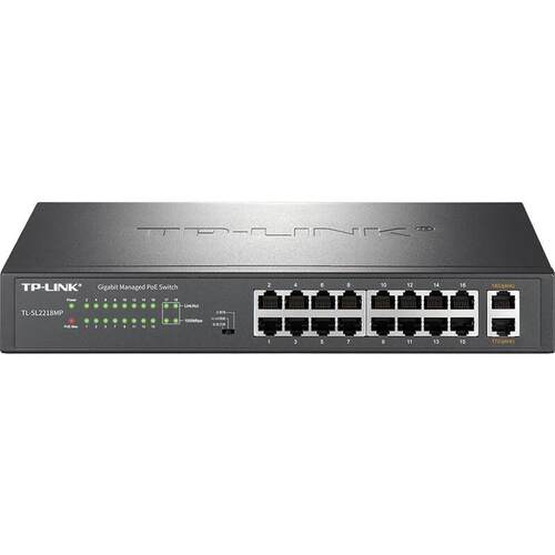 TP-LINKTL-SL2218MP千兆上联16口百兆PoE端口汇聚供电企业云管
