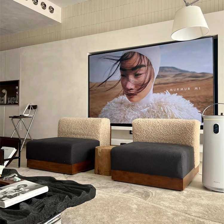 中古实木单人沙发客厅阳台设计师创意拼色休闲椅复古风布艺沙发椅,模玩/动漫/周边/娃圈三坑/桌游,模型制作工具/辅料耗材,淘宝优惠券,粉丝福利购,淘宝优惠卷