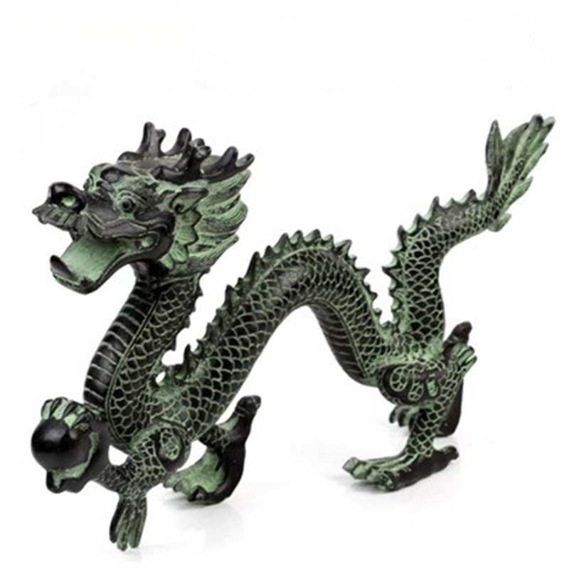 仿古青铜器龙抓珠摆件 客厅桌面装饰工艺礼品摆饰 明清古典